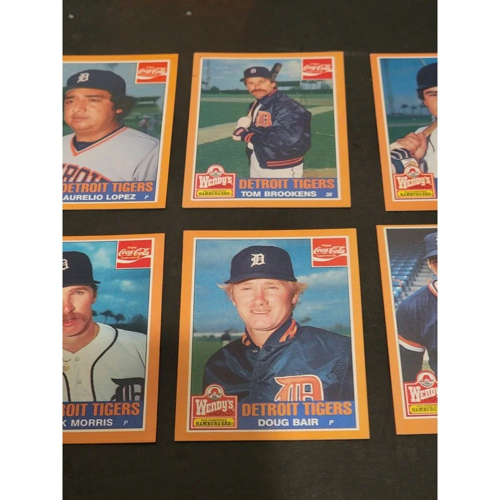 Vintage 1980s Topp's Wendy's Lot 9 Coca-Cola World Champs' 1984‎ Detroit Tigers